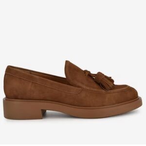 NWOT Nine West | Women’s Light Brown Suede Roker Tassel Lug Sole Loafer Size 8.5
